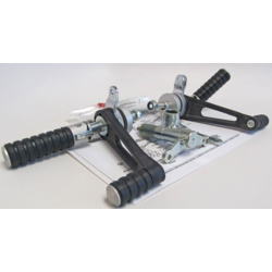 Suzuki GSX Fußrastenanlage Schwarz Faltbar