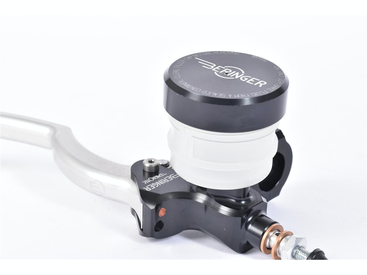 Classic Axial Brake Master Cylinder External Reservoir Silver