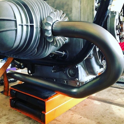 38MM BMW-R header set R2V Titanium