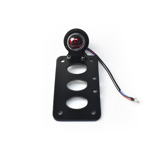 Support de plaque + éclairage type Lucas Black