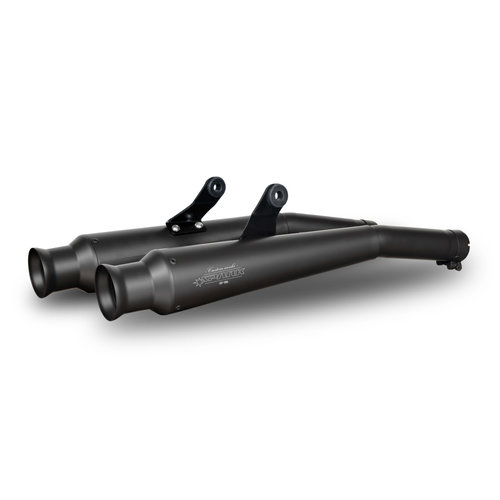 Trumpet Muffler Set (2) Flat Black Homologated BMW R100