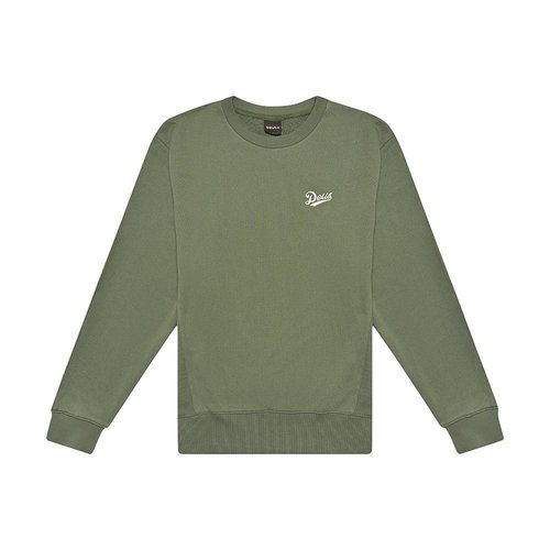 DEUS Flagged Crew Sweater Clover Groen