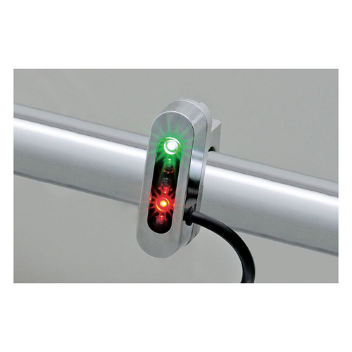 Daytona Chroom Micro Indicatorlampjes-unit met 5-LED-display voor stuur van 22 mm (7/8") en 1 inch