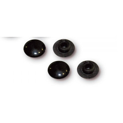 Rivets en plastique noirs M6 - 4 pièces