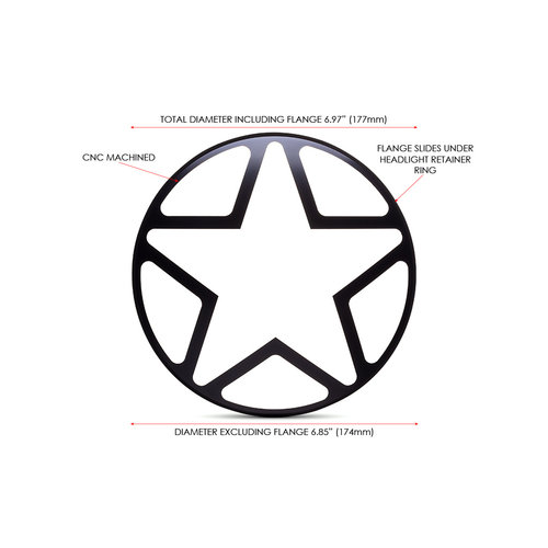 Star Design Koplamp Rooster 7"