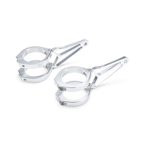 Supports de phare avant de luxe "Razor" - Chrome