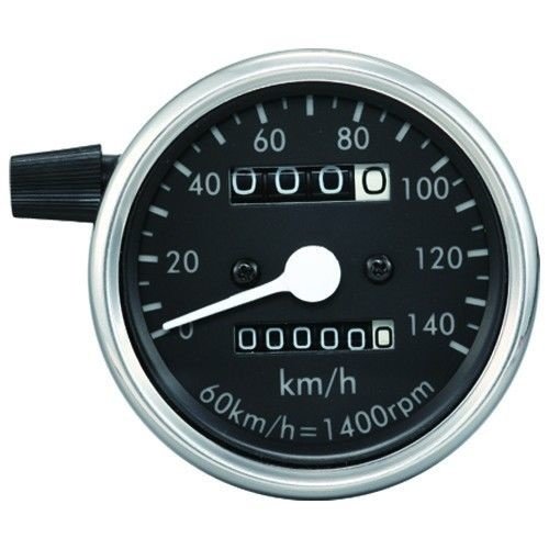 60mm Odometer Black / Chrome 140 km / h