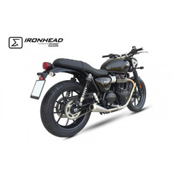 Ironhead Schalldämpfer für Triumph Street Twin 900 EFI ABS, (DP01), 16-18, (Euro4)