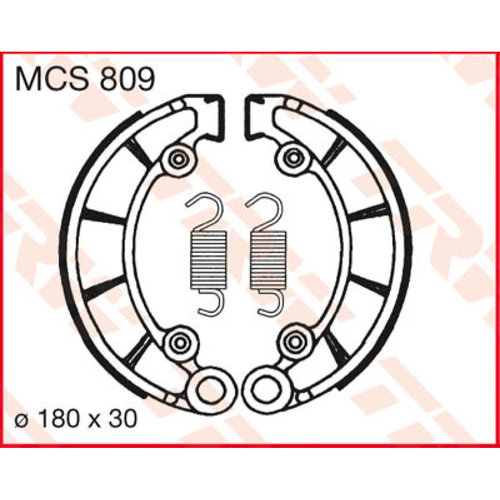 Honda CB Brake shoes MCS809