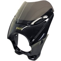 Mini Cafe Racer Kuip Windscherm voor 5.75" (14.6 cm) Koplampen in Glanzend Zwart