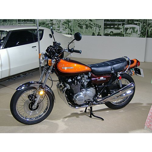 Emgo Chrom OEM-Stil Hinterradstoßdämpfer mit rotem Reflektor für Kawasaki KZ900/KZ1000 (KZ900/KZ1000A/B) 1976-1977 | Kawasaki Z1 (Z1A/B) 1973-1975