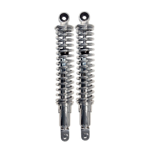 Emgo Amortiguadores traseros estilo OEM para Honda (según modelo) - Cromado, con o sin carenado superior - Compatible con CB750K/CB750F 1969-1978 y CB250/350/450/500/550 1968-1976