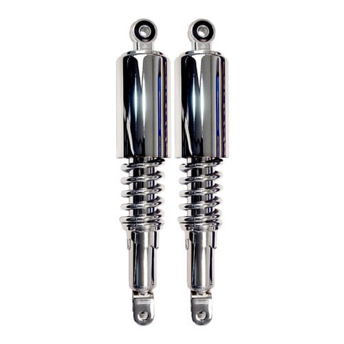 Emgo OEM Style Rear Shock Absorbers for Honda (Select Model) - Chrome, With or Without Upper Shroud - Fits CB750K/CB750F 1969-1978 and CB250/350/450/500/550 1968-1976