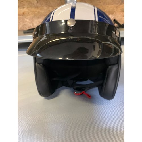 MT Helmets Größe L - Le Mans Retro Speed Blau / Weiß