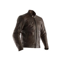 Veste de moto en cuir marron Roadster II Homme