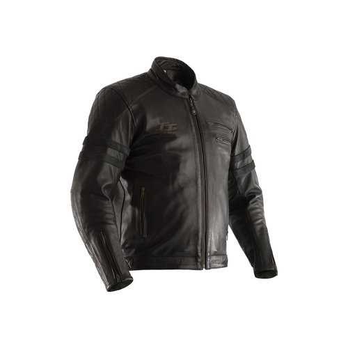 RST Veste de moto en cuir noir Hillberry Homme