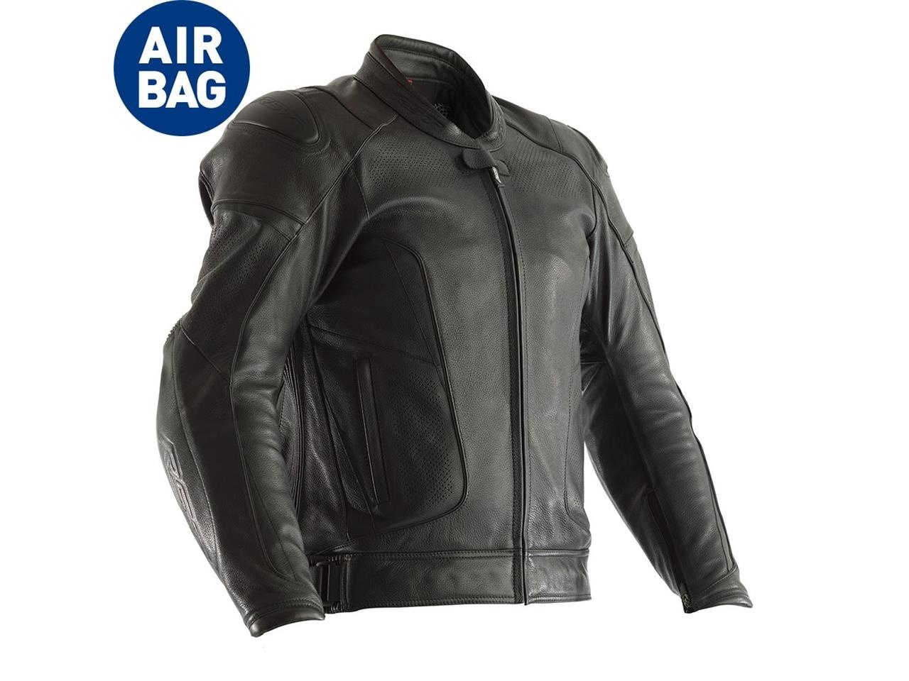 Black Gt Airbag Leather Motorcycle Jacket Men Caferacerwebshop Com