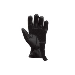 Schwarze Matlock Leder Motorradhandschuhe