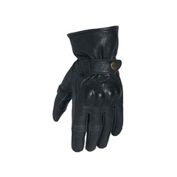 Gants de moto en cuir Roadster II noirs