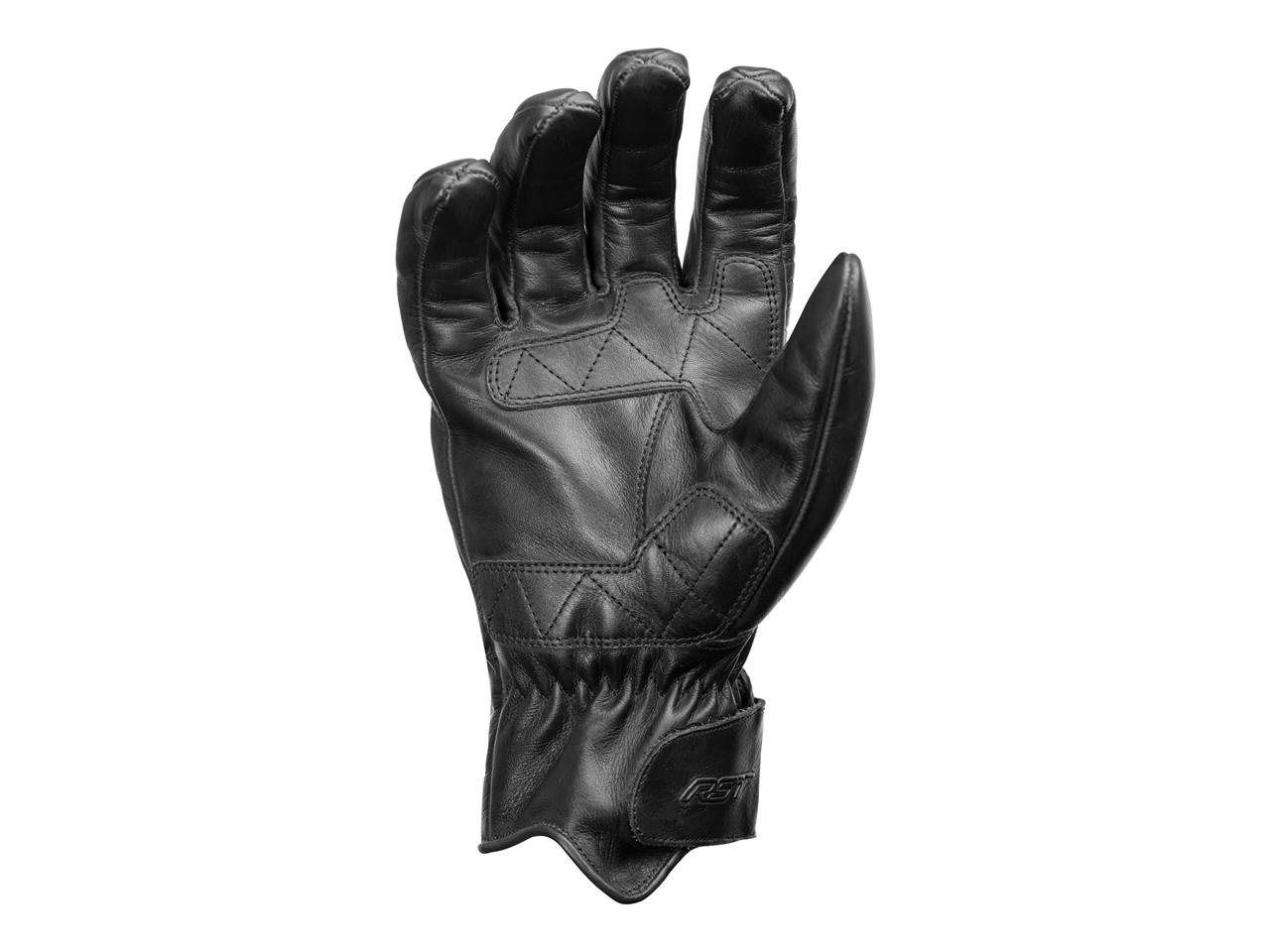 Black Hillberry Leather Motorcycle Gloves Men