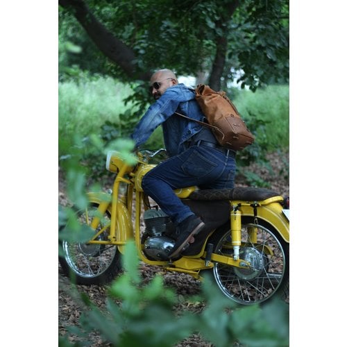 Trip Machine Backpack Pannier - Classix Roll Top Vintage Tan