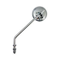 3 Inch Spiegel Rond - Lang/Kort & Zwart/Chrome