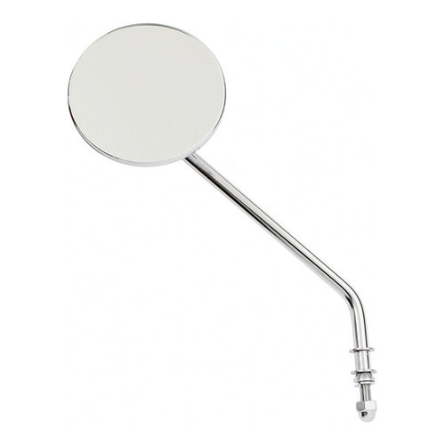 4 Inch Spiegel Rond - Lang/Kort & Zwart/Chrome