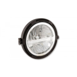 6.5 Schwarz Motorrad Scheinwerfer LED Chrome Head Light Licht Blinker -  CafeRacerWebshop.de