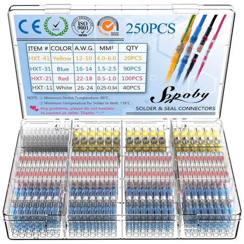 250 Stuks Nano Soldeerdraad Connectors Kit Geïsoleerd