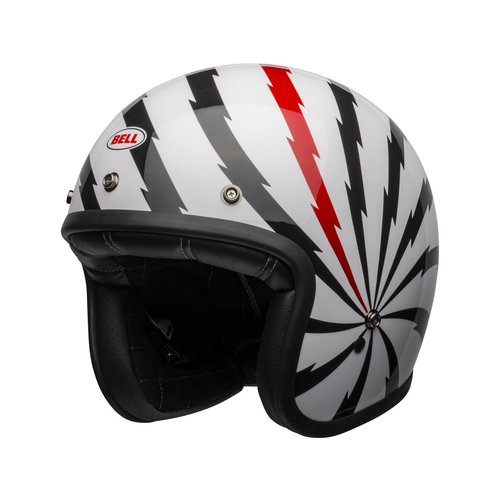 Bell Custom 500 DLX SE Helm Vertigo Gloss Weiß / Schwarz / Rot