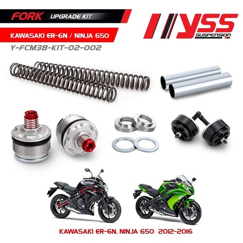 YSS Kit de mise à niveau de fourche Kawasaki ER6N 12-16; Ninja 650 12-16