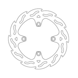 Rear Brake Disc Flame Triumph Bonneville, Scrambler, Thruxton, Triple, Sprint, Sport 05-current