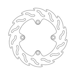 Rear Brake Disc Flame Honda CB, XLV, XRV 88-12