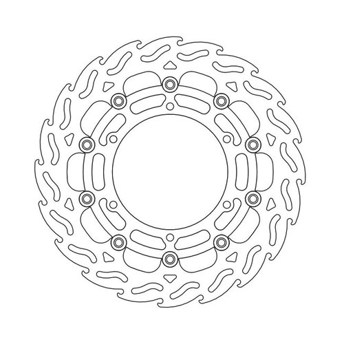 Moto Master Vordere Bremsscheibe Flammenflamme Schwimmend Yamaha MT-01 1670 07-11