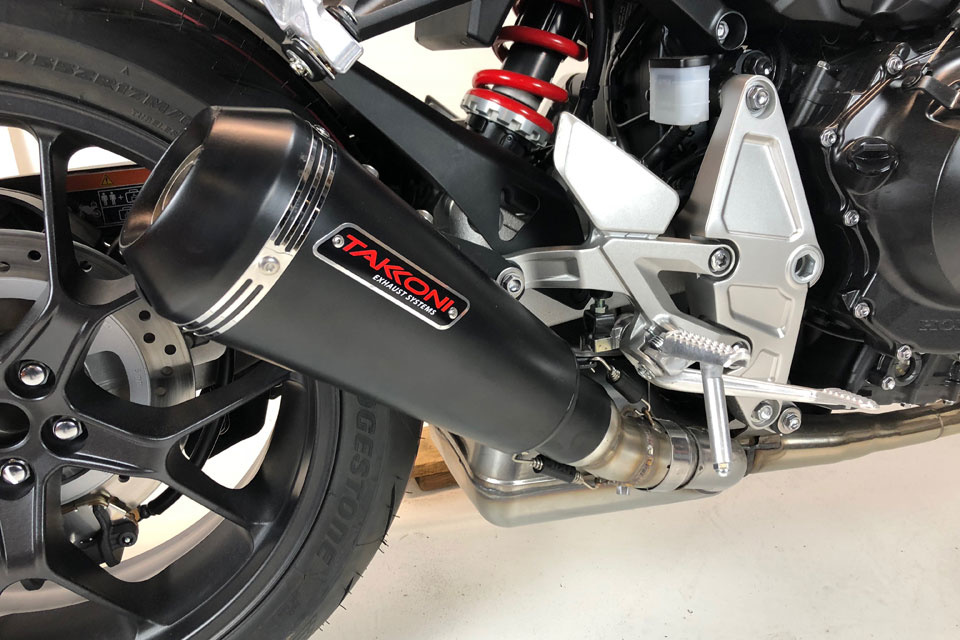 Stainless steel complete exhaust system Yamaha MT 07 (select color