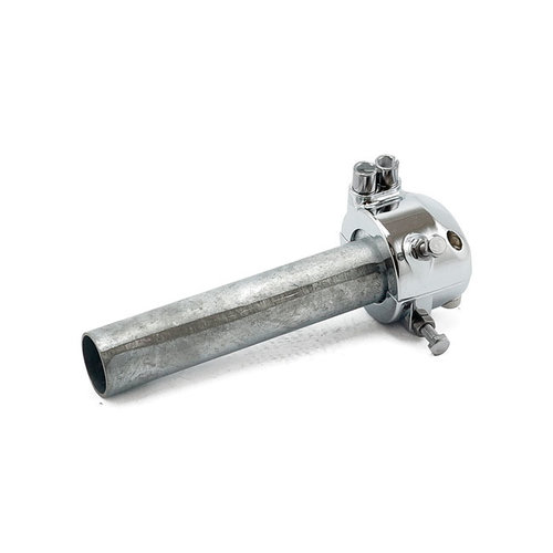 Emgo Puño de Gas de Metal Cromado Twin-Pull para Manillar 7/8" (22mm)