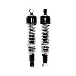 Amortiguador Negro/Cromo Doble Muelle 360mm Ojo/Horquilla