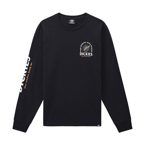Dickies Baldwin Longsleeve T Shirt Black CafeRacerWebshop