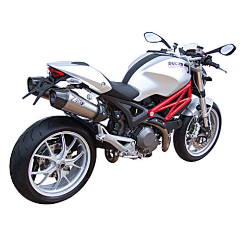 Zard Uitlaat Ducati Monster 696-796-1100, 09-, RVS, slip on, E-gemarkeerd, + Cat.