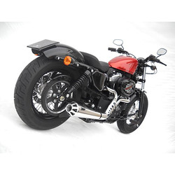 Échappement complet Harley Davidson Sportster, 06-13, acier inoxydable poli, marquage E, + Cat.