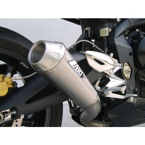 Zard laag gemonteerde uitlaat Triumph Street Triple, roestvrij, 3-1, E-gemarkeerd, slip-on