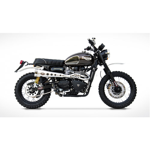 Zard Auspuffanlage Triumph Scrambler, 08-15 Einspritzung, hoch montierte Sonderedition