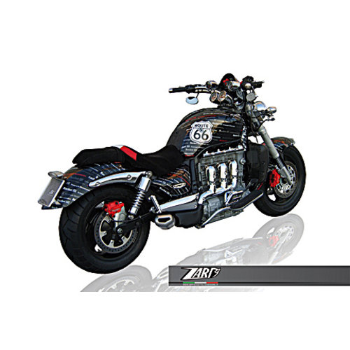 Zard PENTA Triumph Rocket 3, -09, Alu Black, E-gemarkeerd, instapper