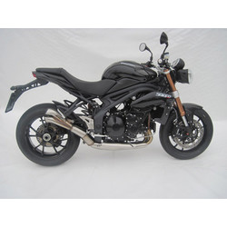 V2-Echappement Triumph Speed Triple 1050, 11, Inox, slip-on 3-1, E-Marked