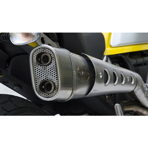 Zard Auspuffanlage Ducati Scrambler, 15-, kurz, erhöht, E-gepr, mit Cat.