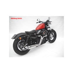 Full Exhaust  Harley Davidson Sportster, 14-, Stainless Polished, E-Marked, + Cat.