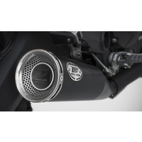 Endtopf Zuma Ducati Scrambler 800 17-, Edelstahl Schwarz, Slip-On E-Markiert, Euro 4