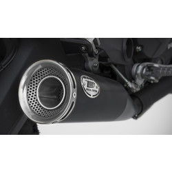 Endtopf Zuma Ducati Scrambler 800 17-, Stainless Black, slip-on  E-Marked, Euro 4