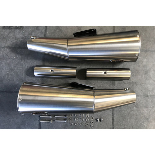 Zard Exhaust  Moto Guzzi V9 Bobber-Roamer, 17-, Stainless, slip on, RACING