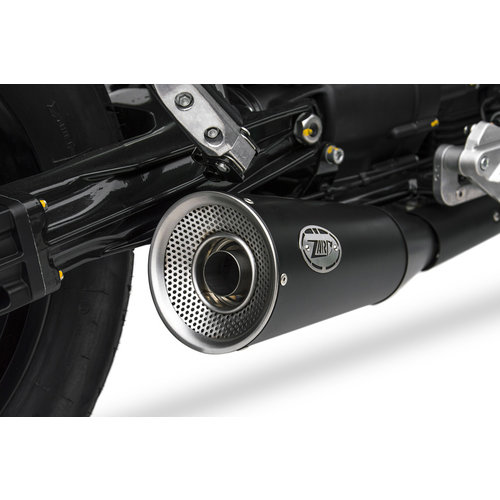 Zard Pot d'échappement Moto Guzzi V9 Bobber-Roamer, 17-, Inox, slip on, E-Marked, Euro 4